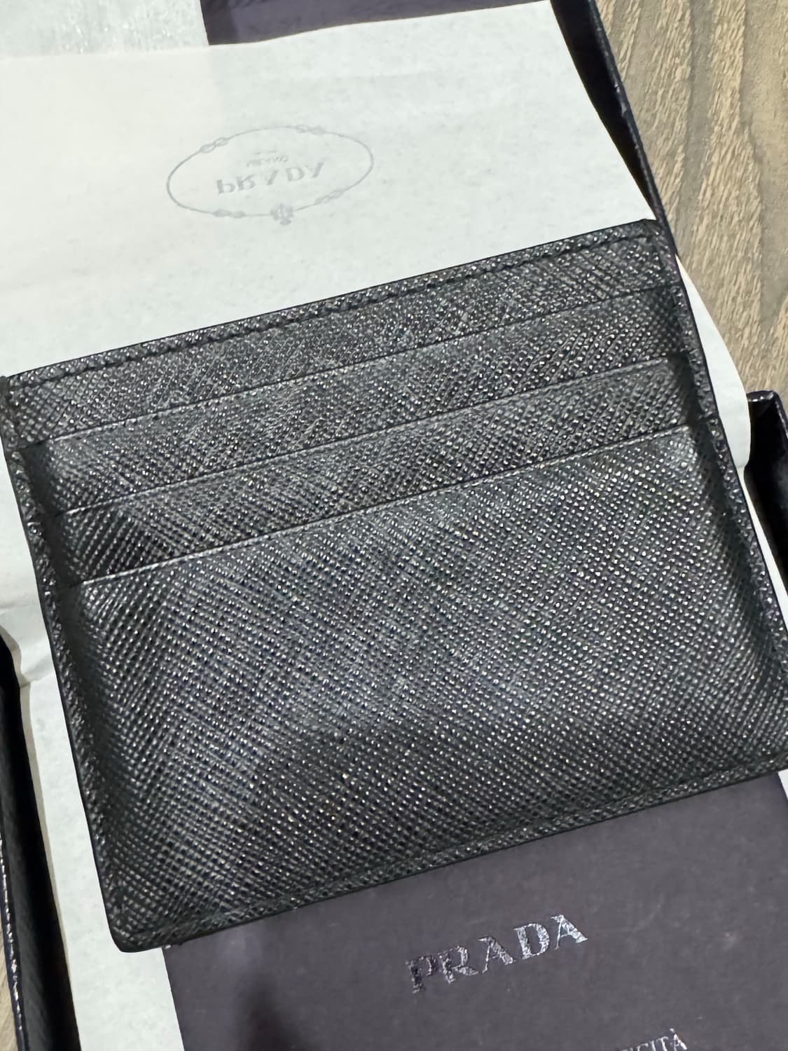 프라다 사피아노 카드지갑 블랙 상품이미지5