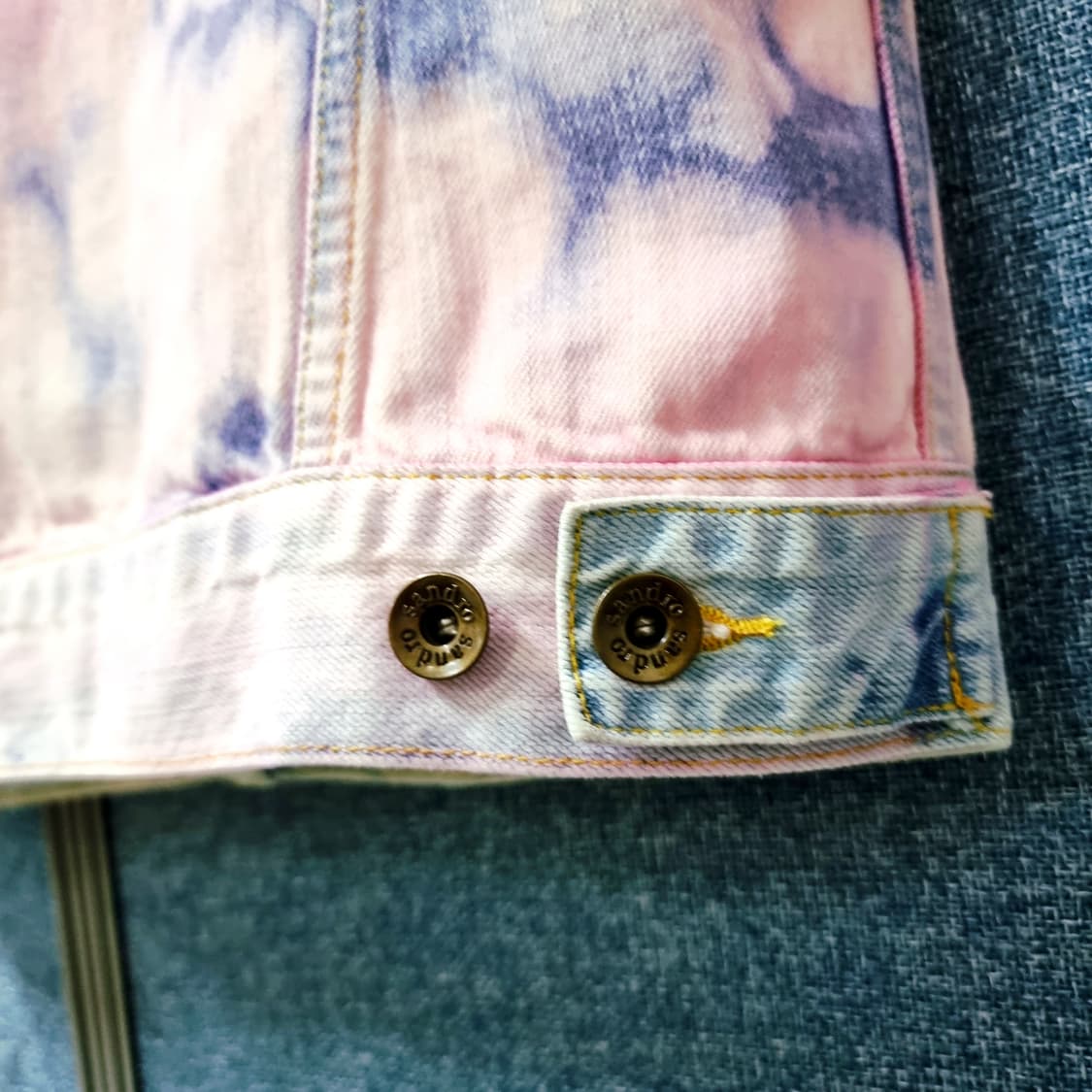 산드로 Sandro 코튼데님 타이다이 자켓 (55/표기1) 상태최상 상품이미지8