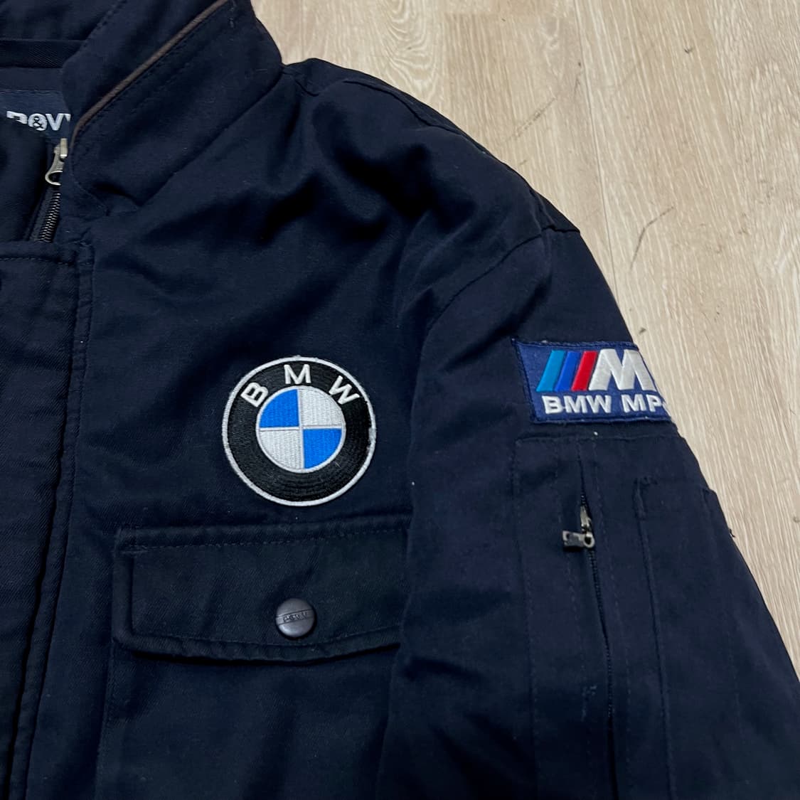 BMW 모터스포츠 와펜 레이싱 봄버 점퍼 XXL/110 상품이미지3