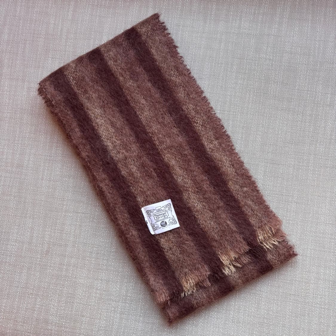 80s IRELAND Donegal Design 모헤어 울 머플러 상품이미지2