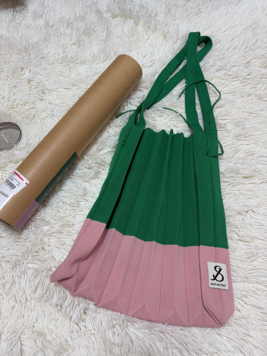 조셉앤스테이시 플리츠 니트백 워터멜론 상품이미지2