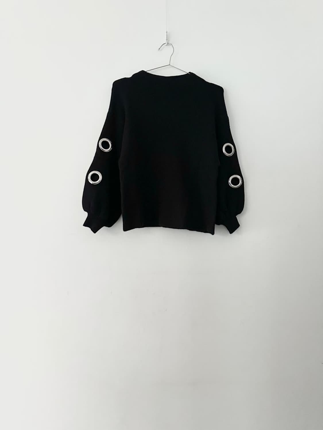 Eyelet point knit / black 상품이미지1
