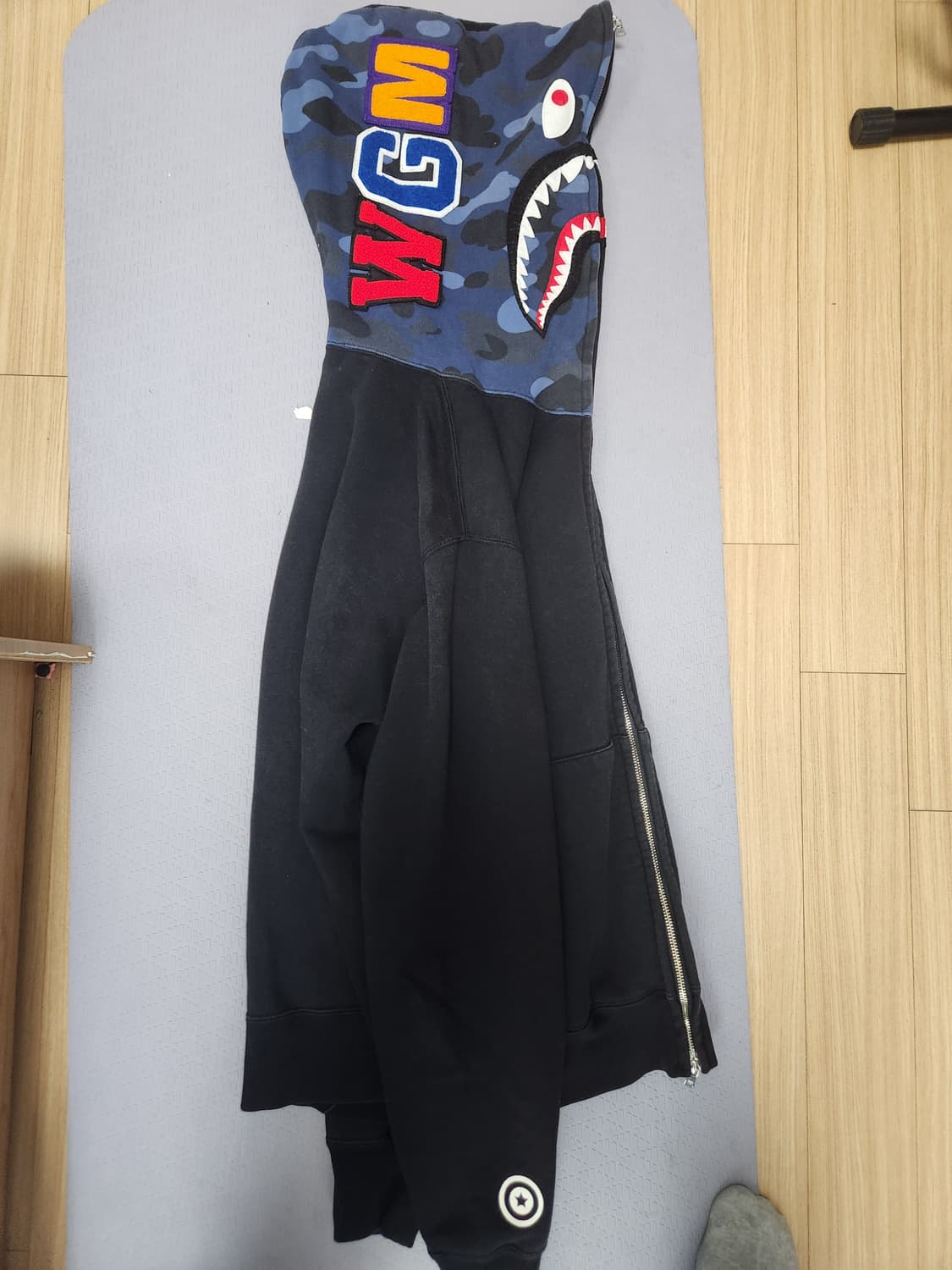 베이프 샤크 후드집업 반청계 xl 상품이미지1