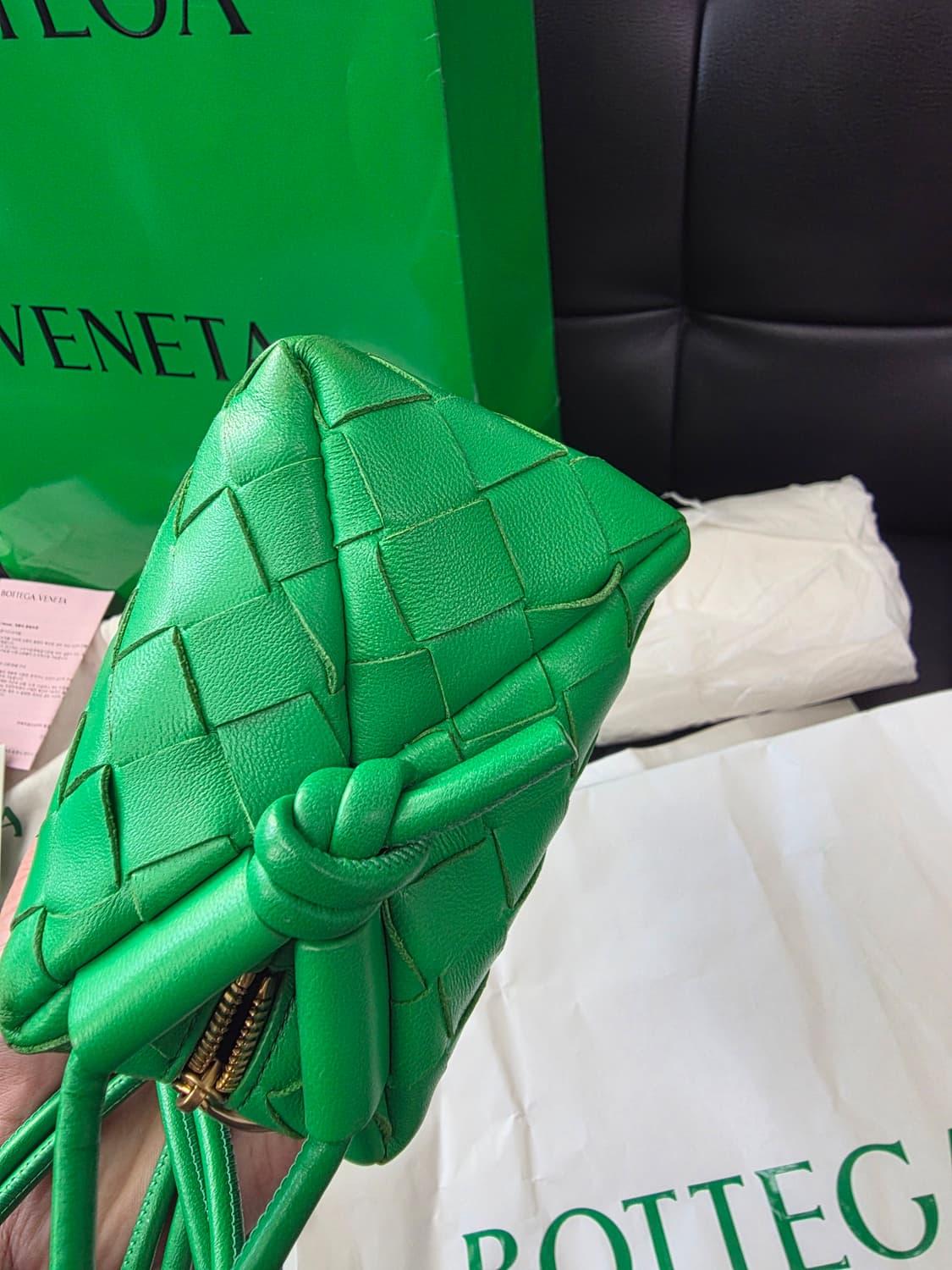 보테가베네타 미니 루프 카메라백 그린 상품이미지7