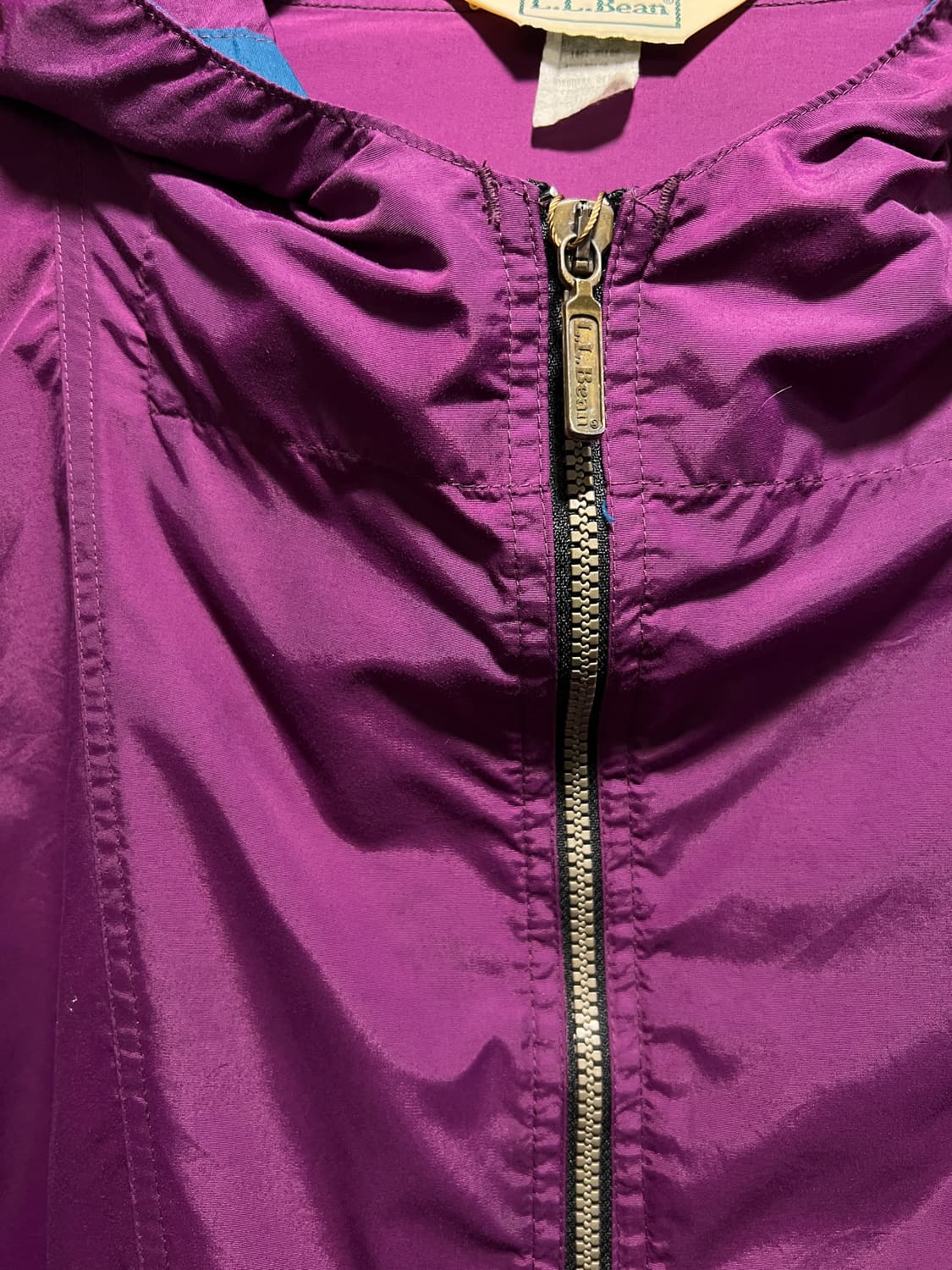 [L]90's 엘엘빈 USA 버건디 나일론 마운틴 아노락 자켓 상품이미지3