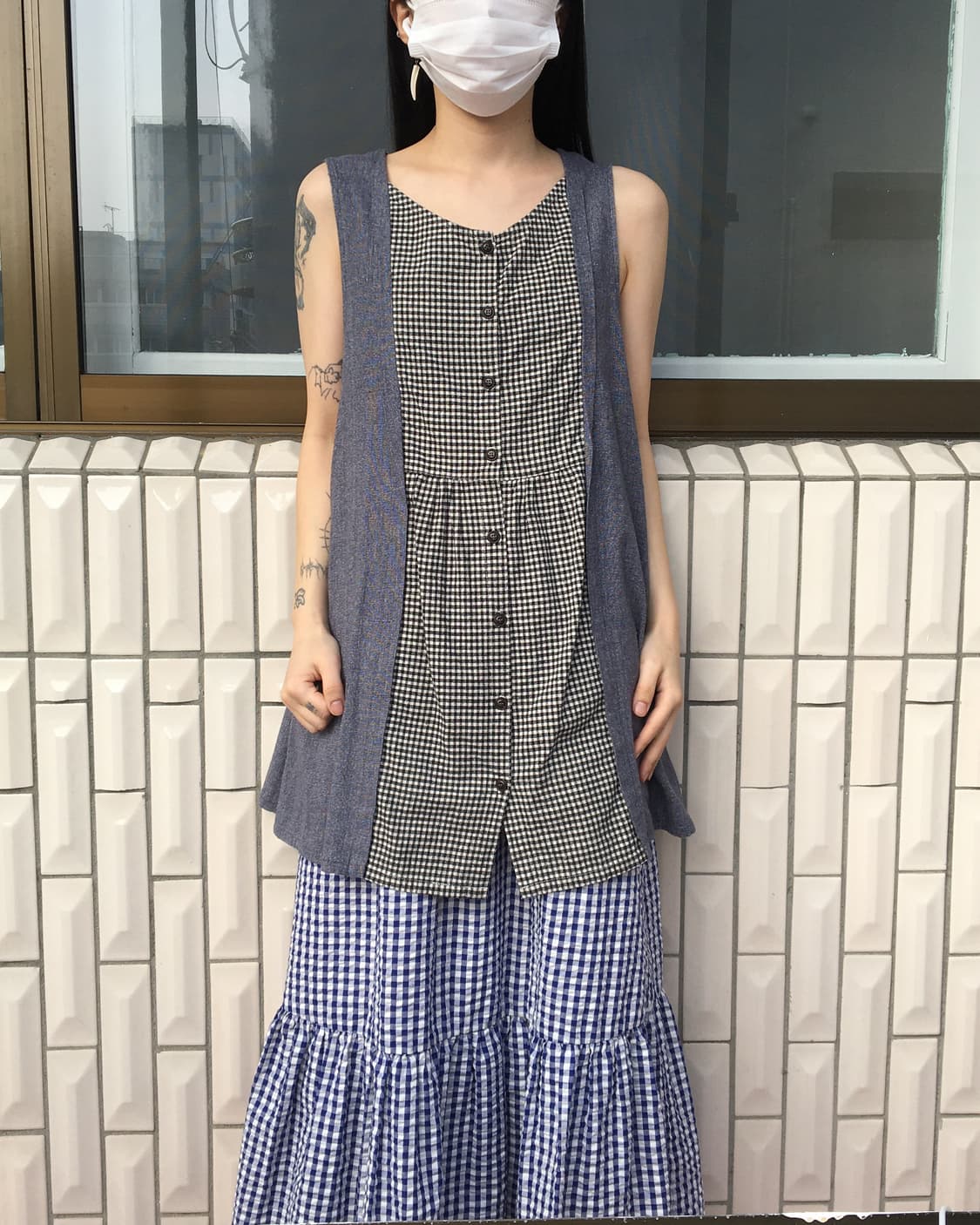 Layered point sleeveless 상품이미지1