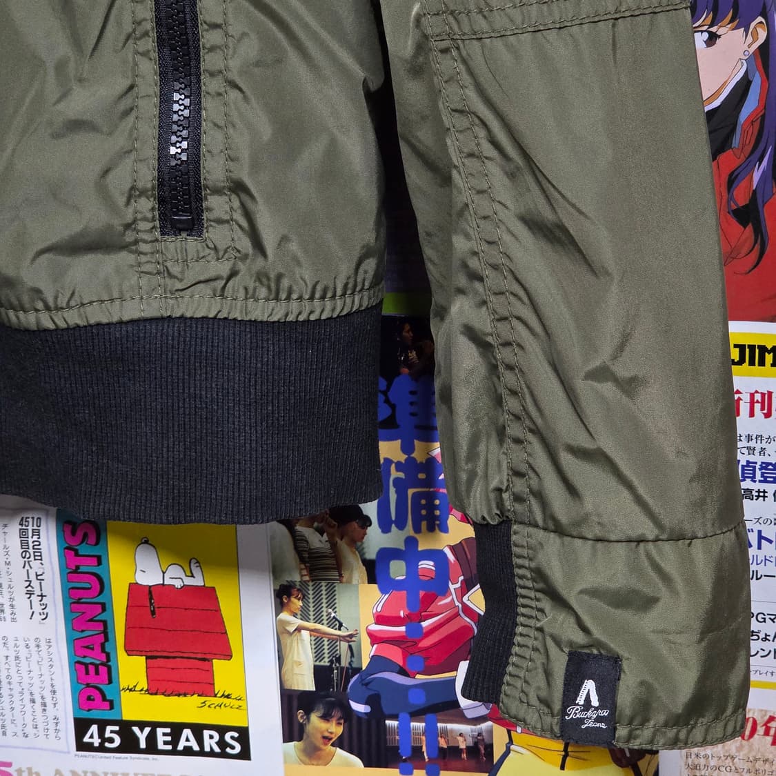 버커루 밀리터리 카키 바람막이 자켓  상품이미지4