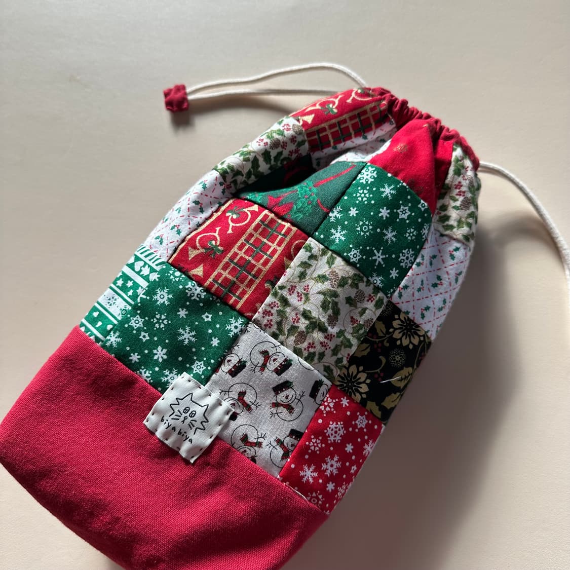 크리스마스 큼직 파우치 / 스트링파우치 / 주머니 상품이미지1