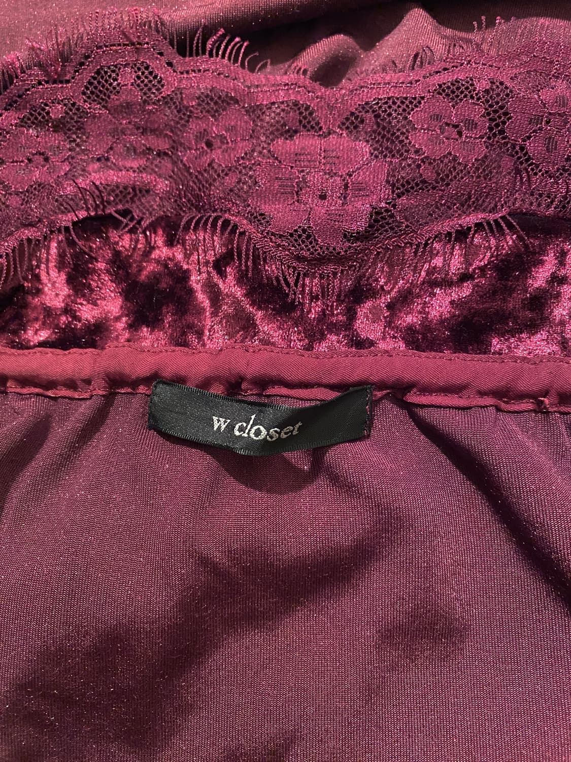 Violet Velvet Lace Slip Top 상품이미지6