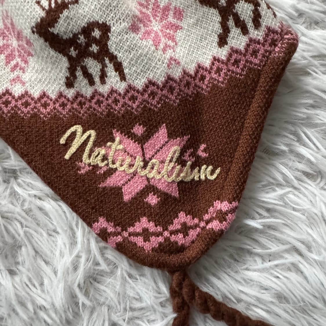 NATUARL 일본빈티지 모리걸 니트 모자 노드 비니 크리스마스 free 상품이미지5