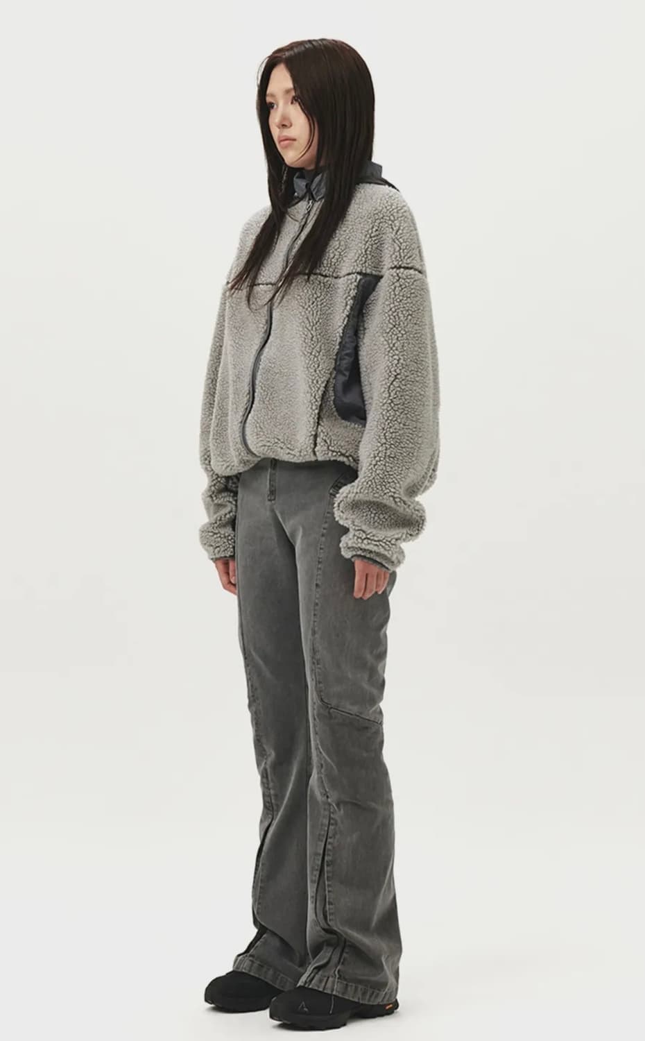 누마레 ee 우먼 부츠컷 팬츠 그레이 상품이미지4