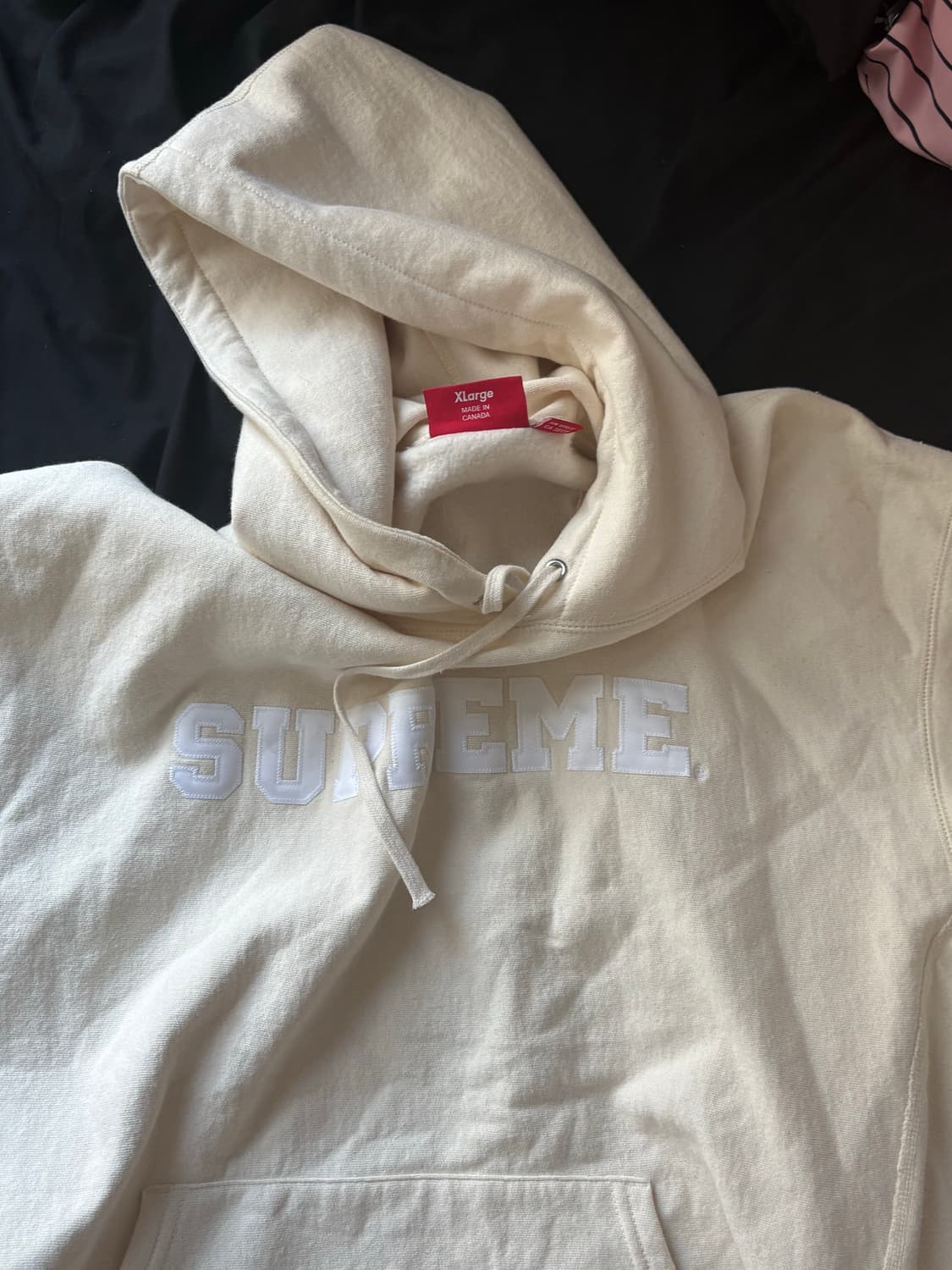 슈프림 컬리지에이트 후드 내츄럴 팔아요 상품이미지1