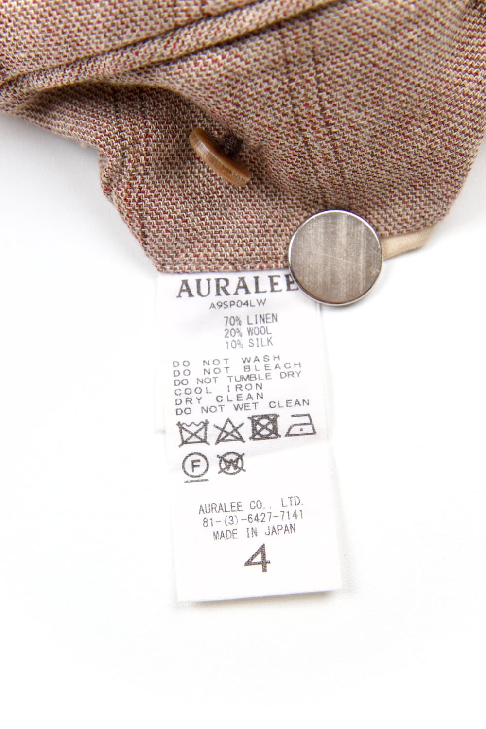 AURALEE 린넨 울 실크 샤크스킨 쇼츠  상품이미지8