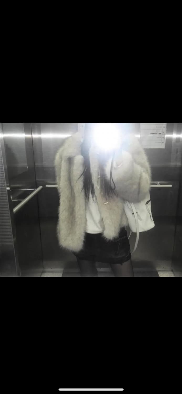 슬립오버 블랙업 퍼자켓 상품이미지1