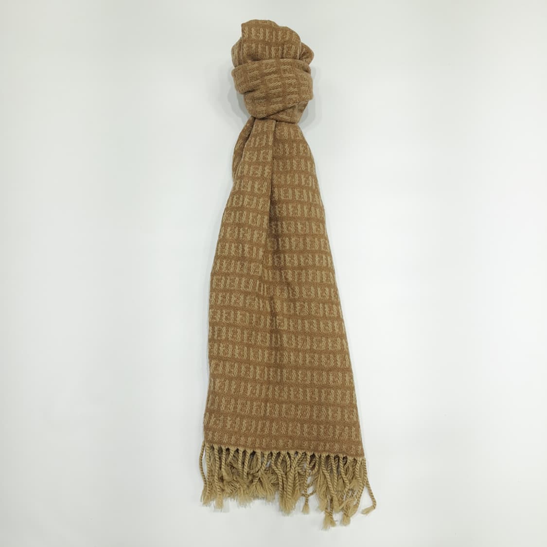 MX105 펜디 FF 모노그램 카멜 베이지 울 목도리 머플러 상품이미지4