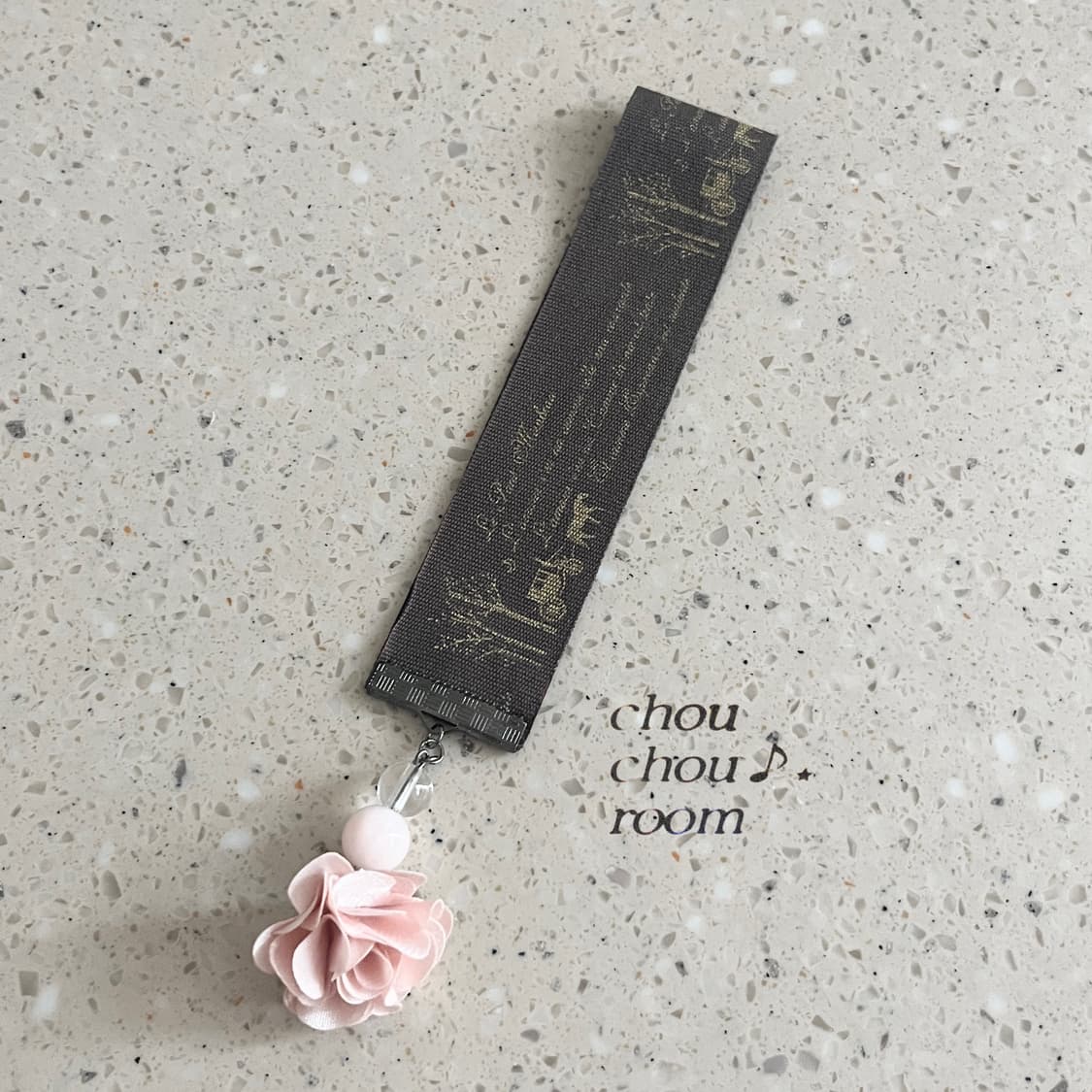 리본 펜던트 책갈피 ⊰pink flower⊱ bookmark 상품이미지2