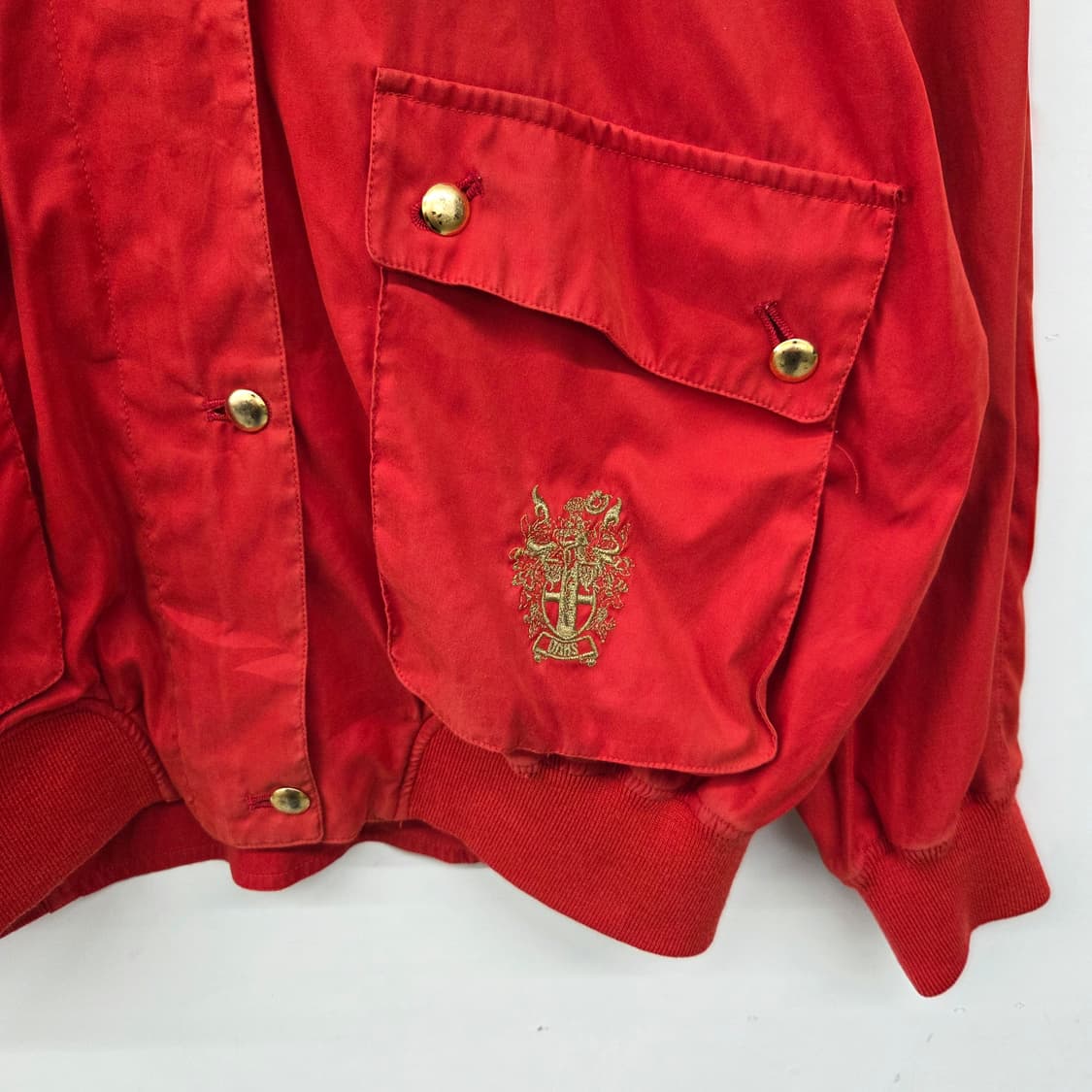 닥스 빨간색 봄버 자켓 여L 상품이미지3