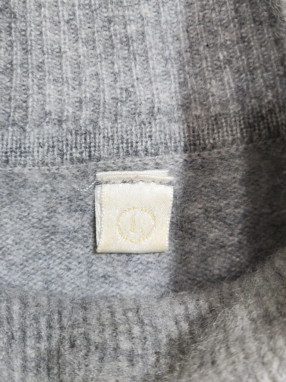 (L) 터틀넥 캐시미어 니트 그레이 무지 목폴라 스웨터  상품이미지3