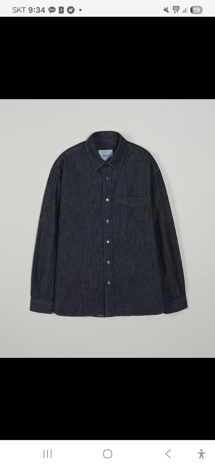 인더로우 데님셔츠 blue black 상품이미지2