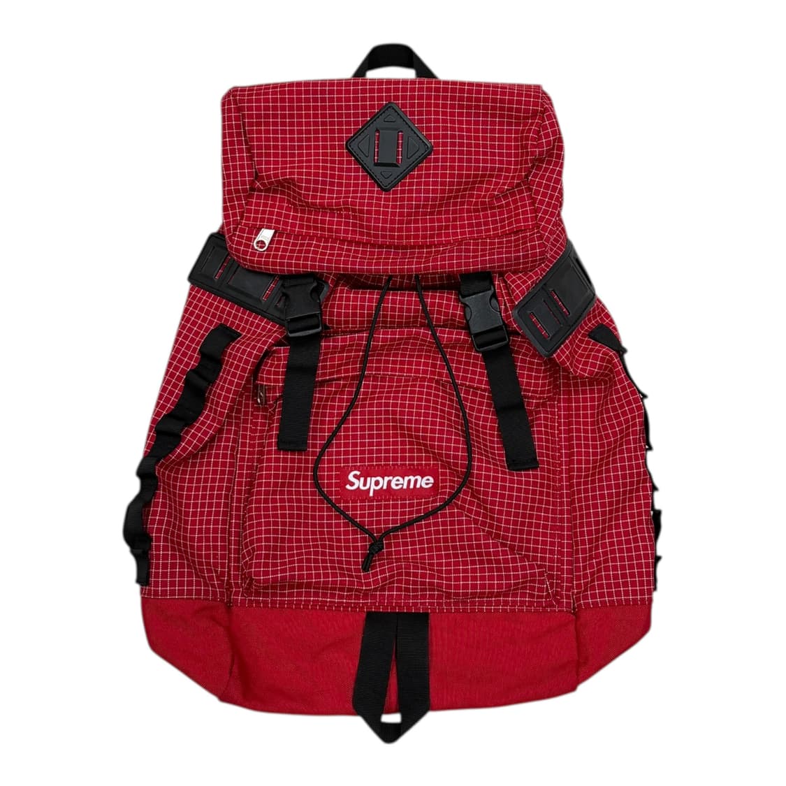 09FW 슈프림 드로우스트링 복조리 백팩 가방 체크 레드 상품이미지1