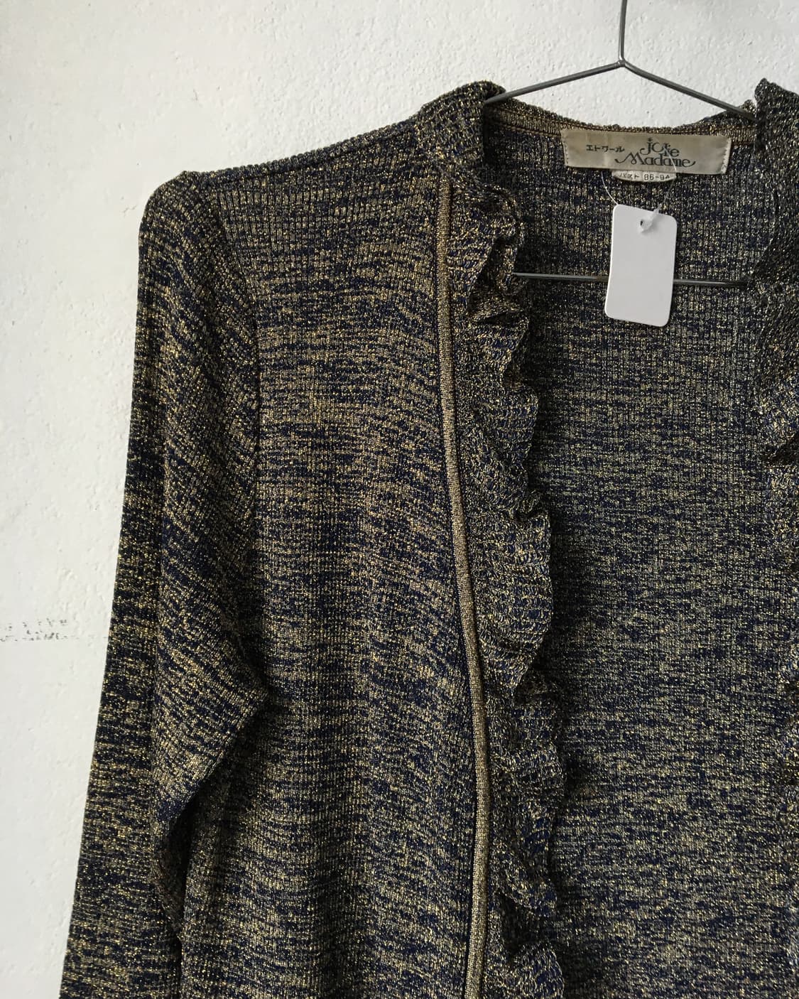 Glitter frill open knit cardigan 상품이미지4