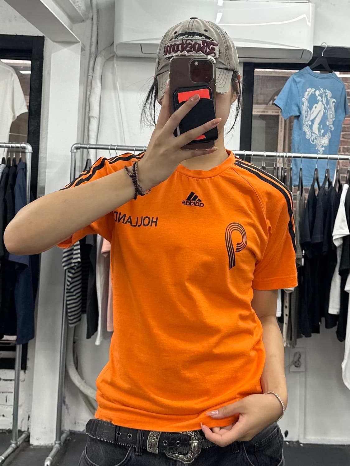 아디다스 네덜란드 센터로고 티셔츠 상품이미지2