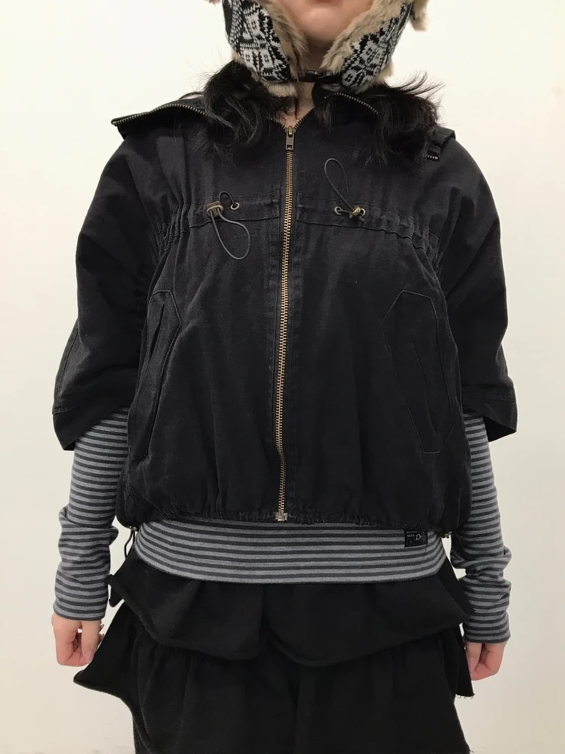 YEVS Black Cropped Dolman Jacket 상품이미지2