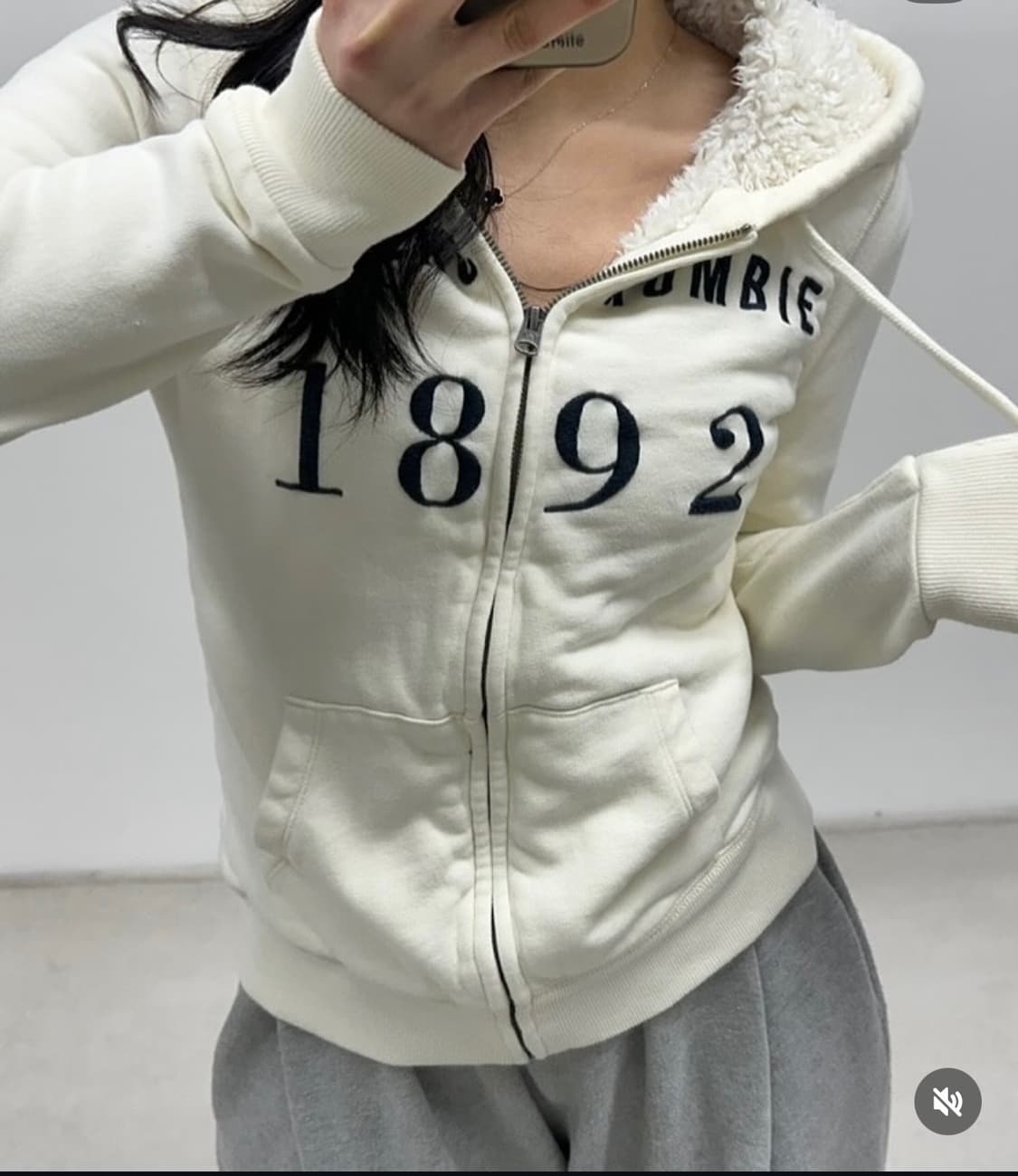 아베크롬비 털 후드집업(레어템 상품이미지2