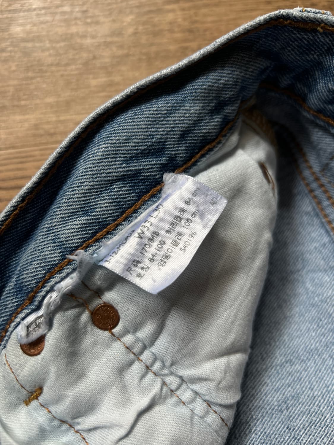 [33]리바이스 501 라이트블루 워싱 스트레이트 데님 팬츠 상품이미지6