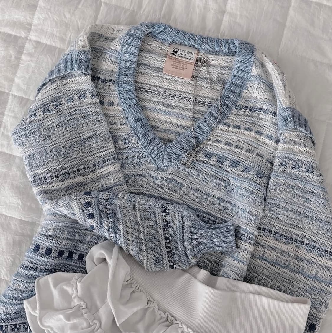(판매) 꾸레쥬 니트 courreges 스카이블루 하늘 꾸레주 빈티지 상품이미지2