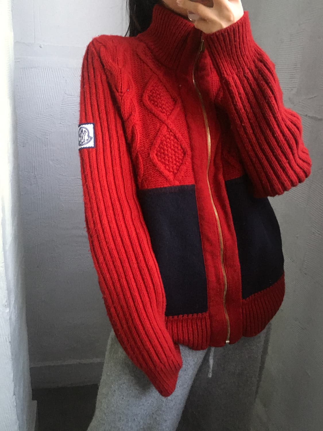 Moncler 몽클레르 감마 레드 니트 집업 상품이미지2