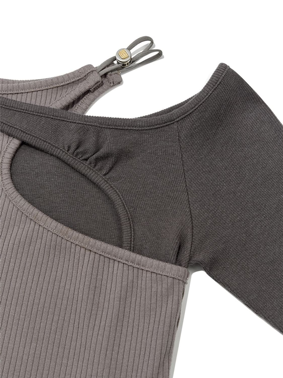 글로니 밀러 컷 아웃 롱 슬리브 그레이 상품이미지3