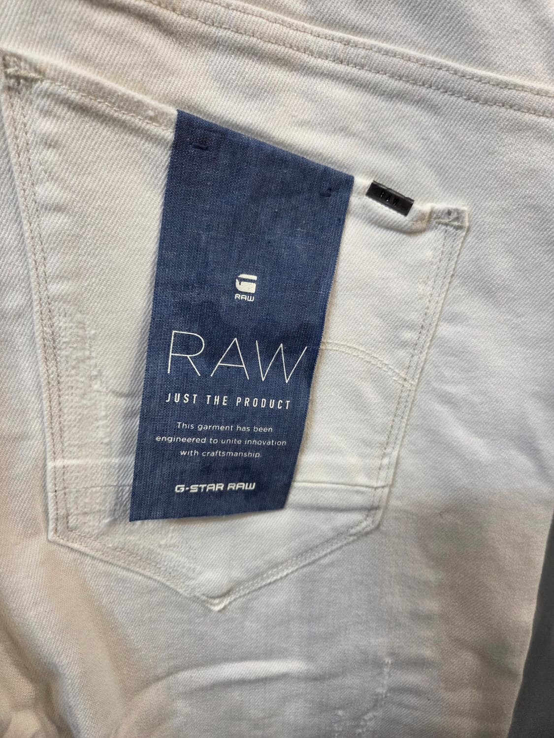 G-STAR ARC 3D BF OVERALL화이트 데님 멜빵바지(S) 상품이미지7