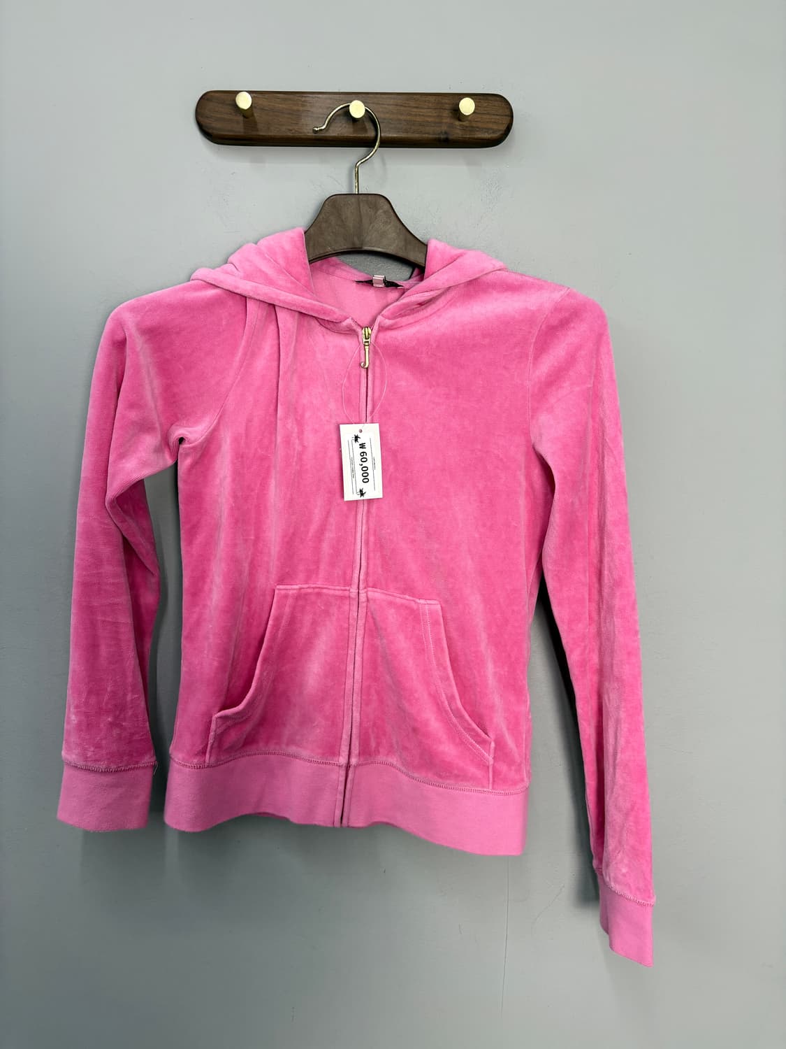 쥬시 꾸뛰르 벨벳 오리지널 핫핑크 y2k 후드집업 A3562 상품이미지2