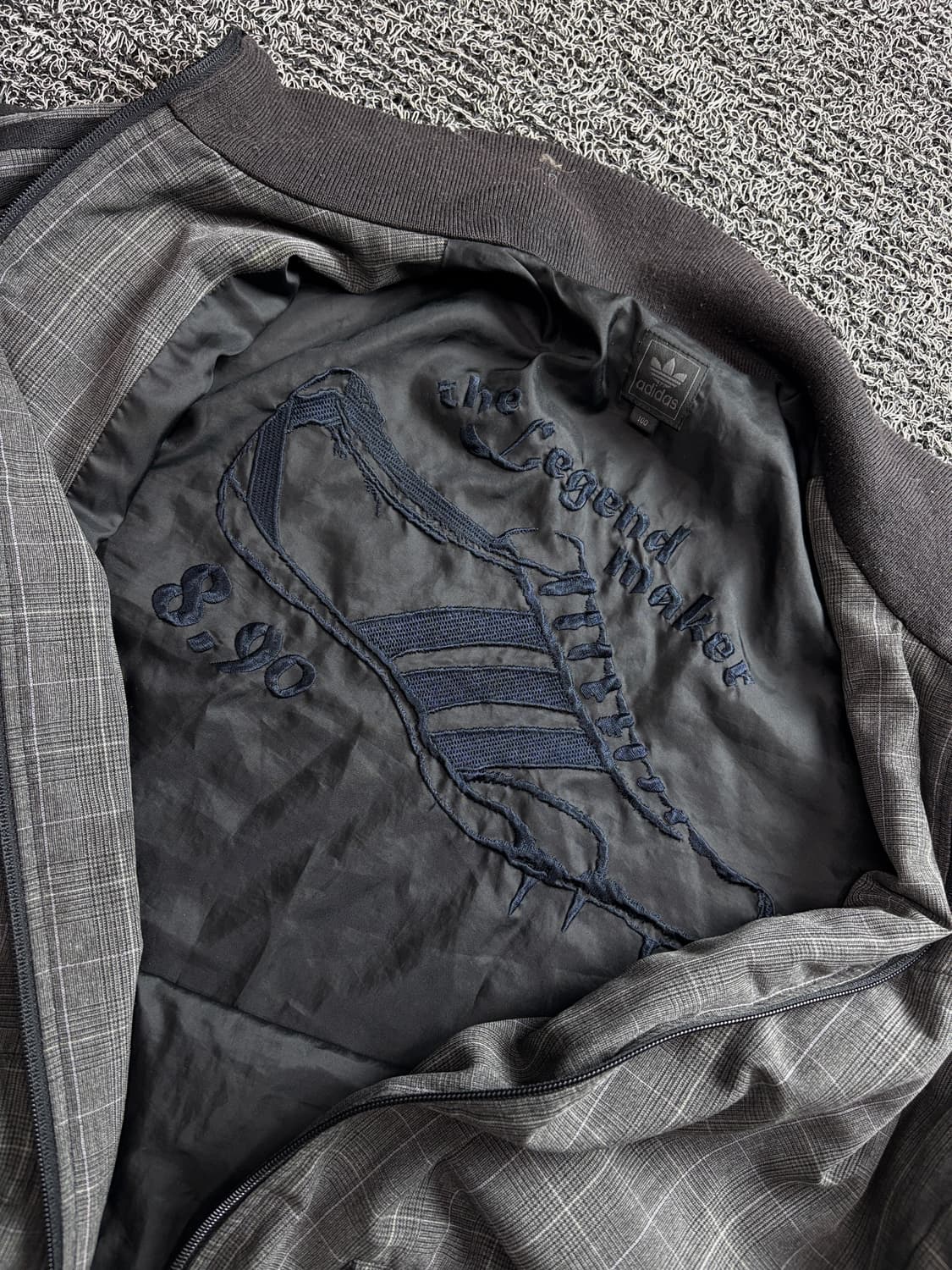 00s 아디다스 트레포일 3스트립 체크 트랙 자켓 3512 상품이미지4