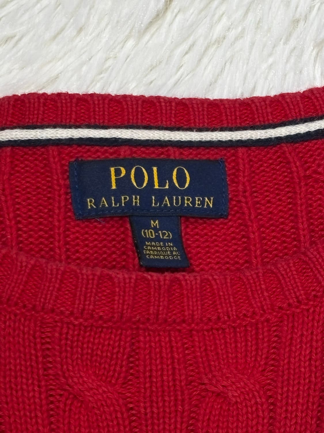 폴로랄프로렌 네이비포니 레드 케이블 니트 상품이미지6