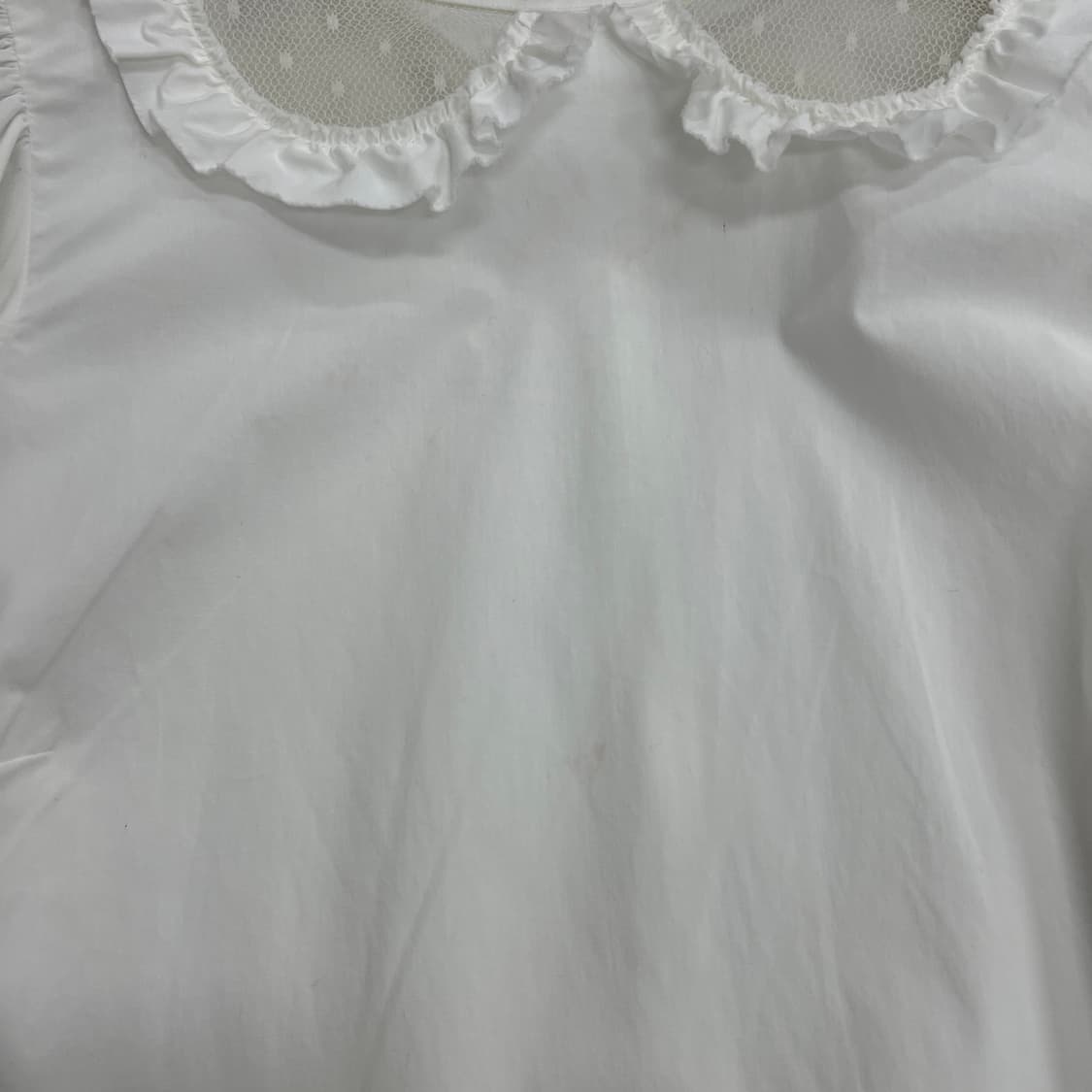 레드 발렌티노 화이트 코튼 러플 미니 원피스 40 상품이미지10