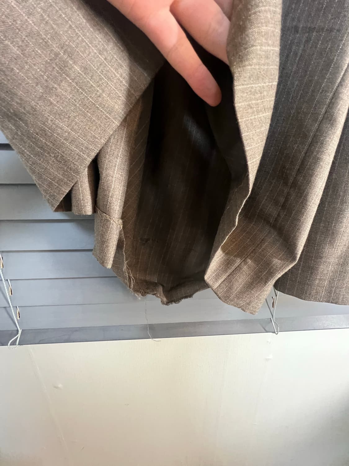 해드메이너 브라운 스트라이프 팬츠 (치마 핏 ) 상품이미지2