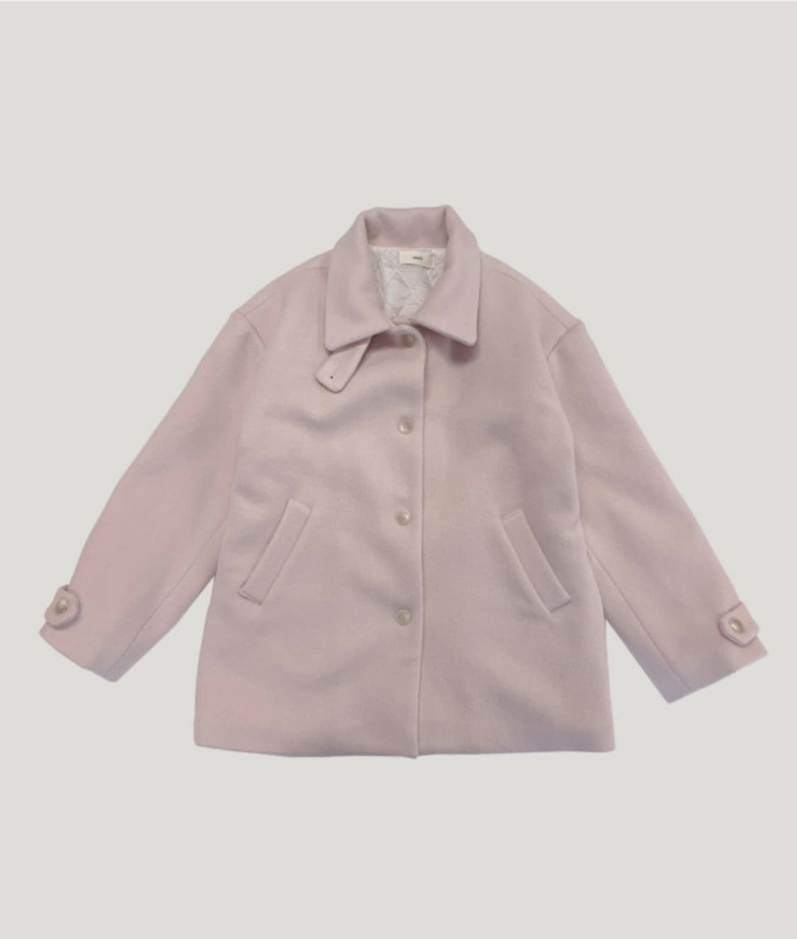 [미개봉 새제품] 오이니 하나 하프 코트 연핑크. 울 코트 상품이미지8