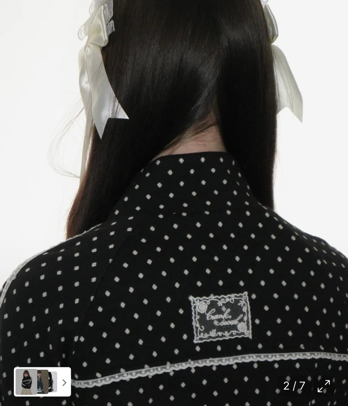 크랭크 로즈 도트 자켓 블랙 상품이미지2