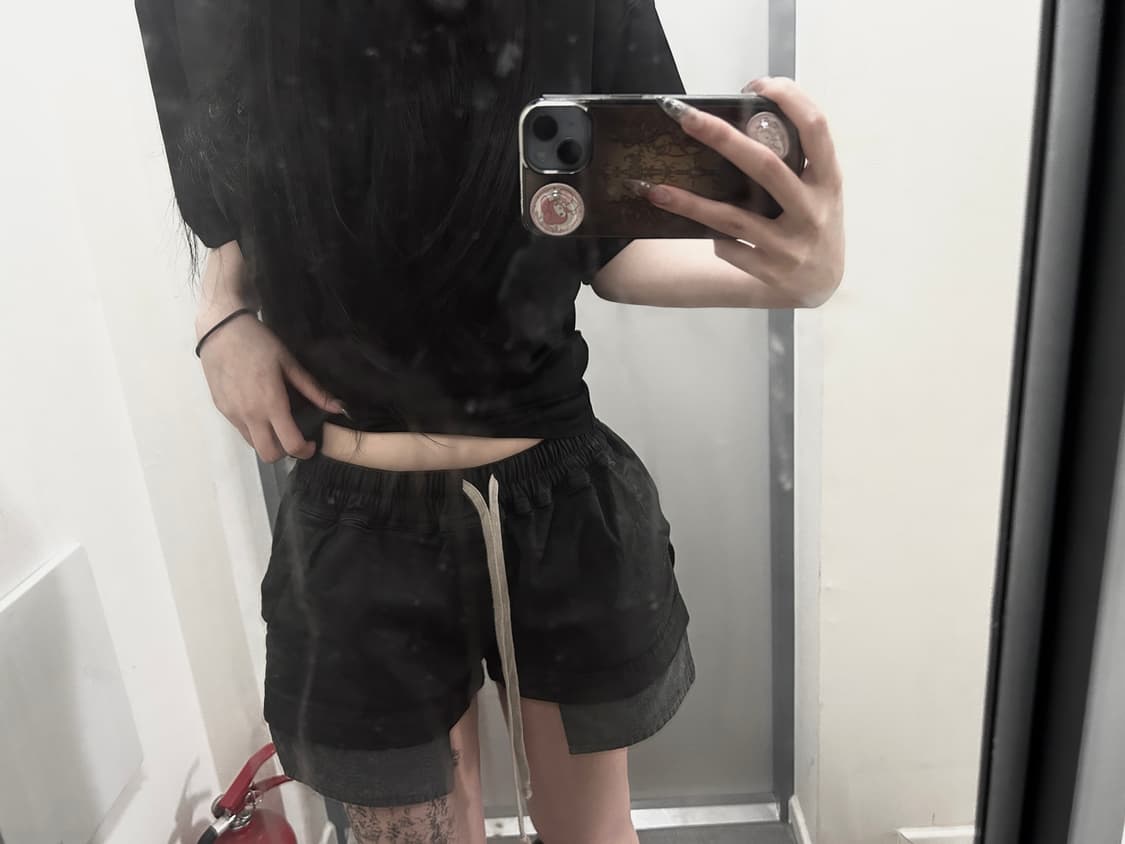 릭오웬스 포그 복서 쇼츠 왁서 블랙 상품이미지3