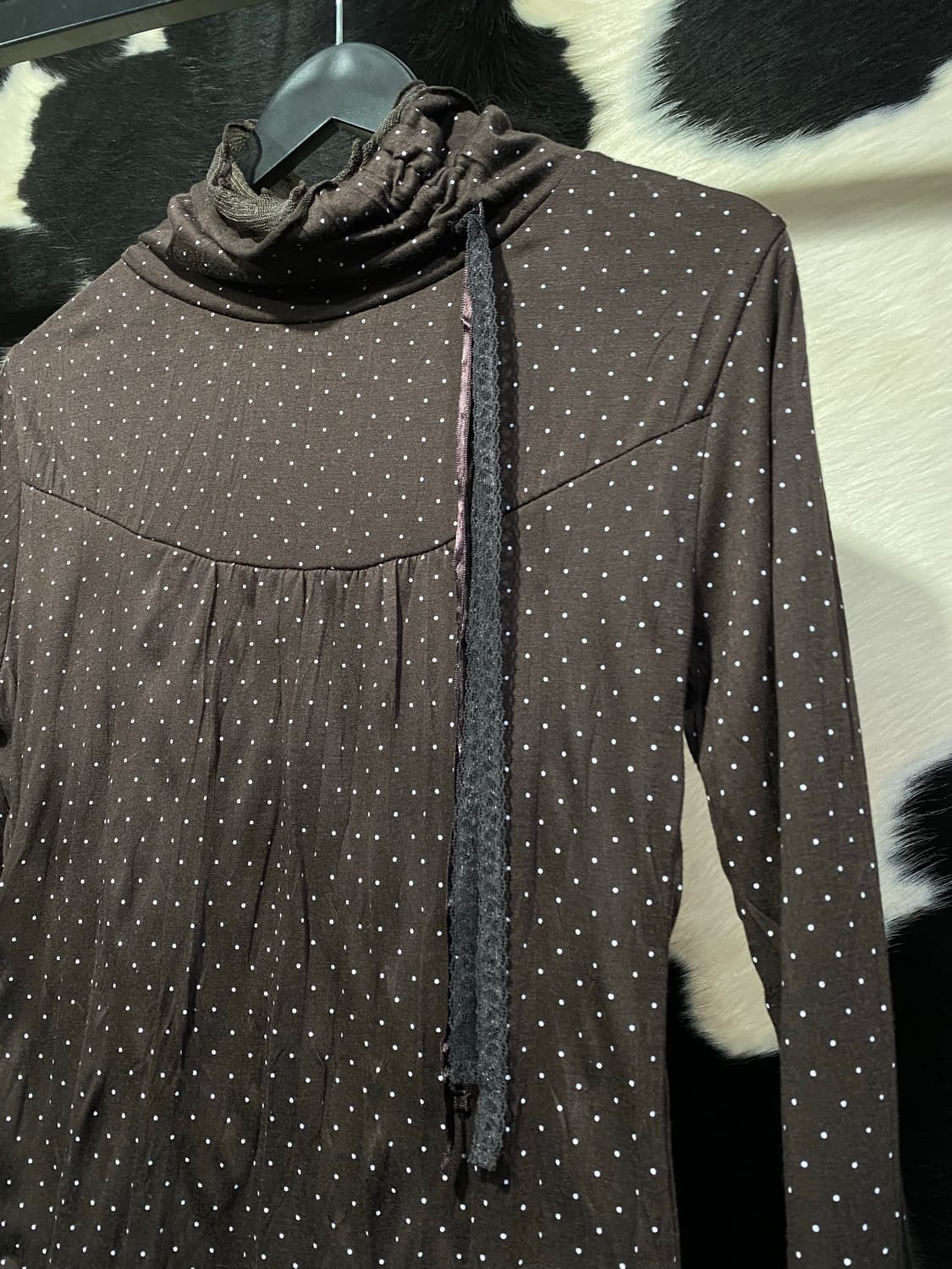 Monfler 레이스트리밍 도트 목폴라 상품이미지5