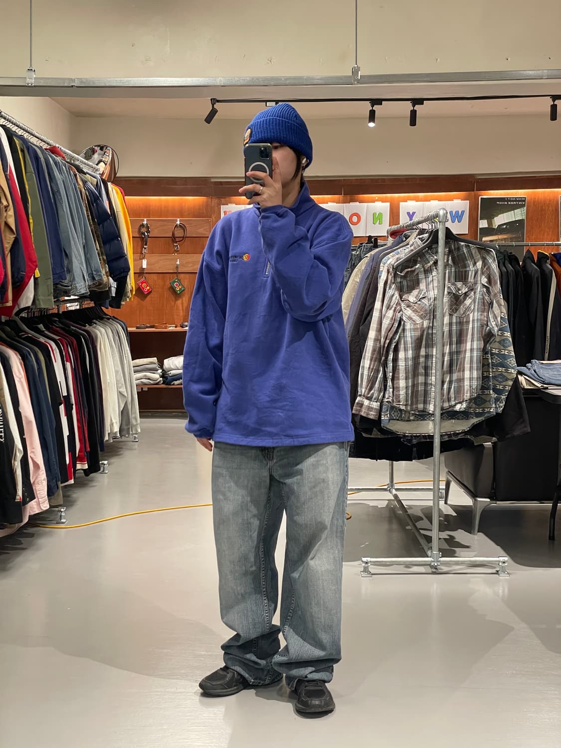 빈티지 반집업 맨투맨   상품이미지4