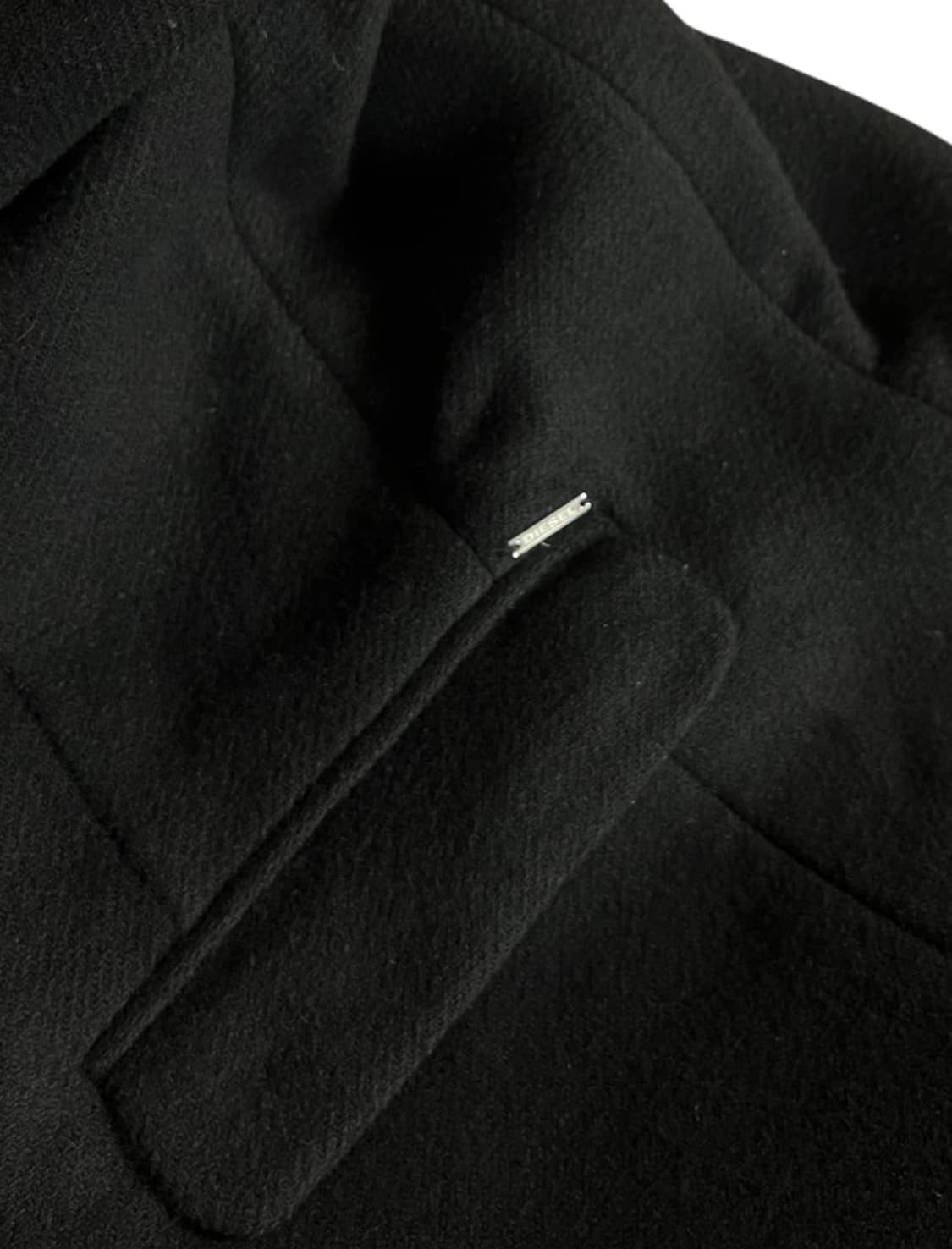 Diesel 디젤 카라 블루 포인트 울혼방 코트 상품이미지3