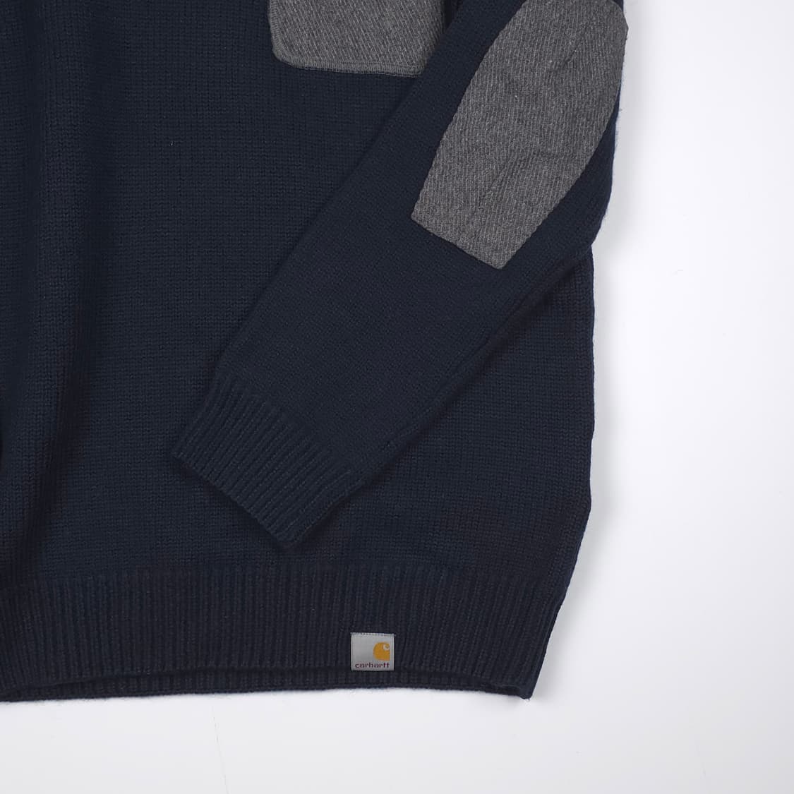 칼하트 포켓 엘보패치 메리노울 니트 네이비 (S) 상품이미지2