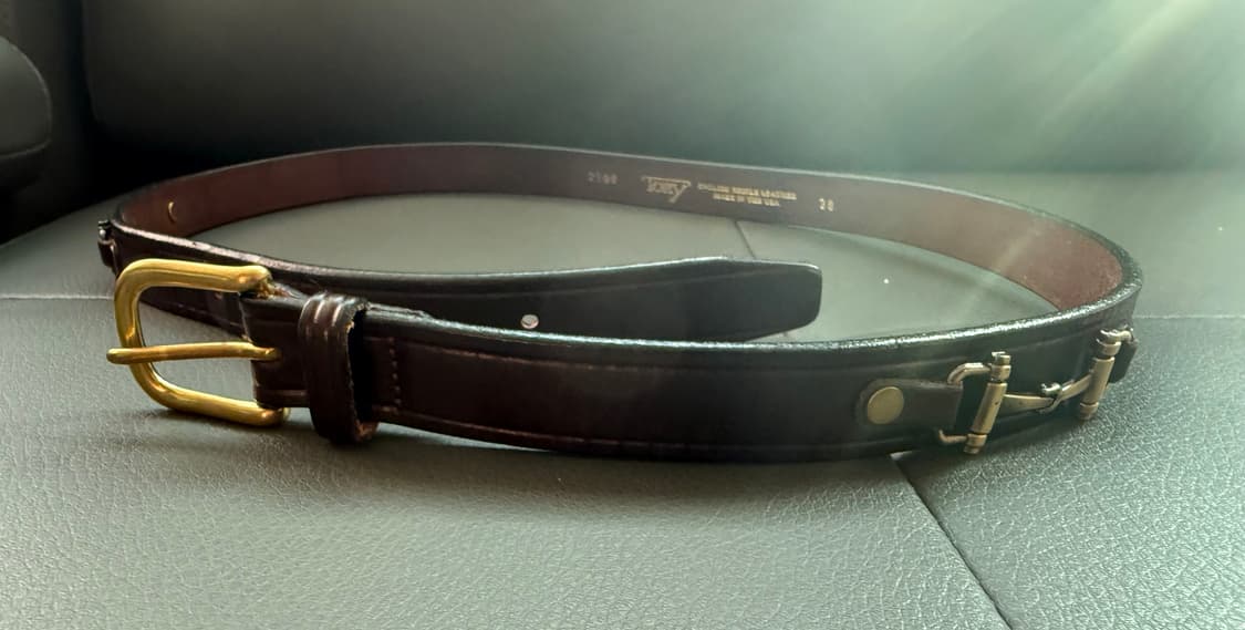 TORY 토리 레더 브라이들 가죽벨트 34-36 다크브라운 상품이미지3