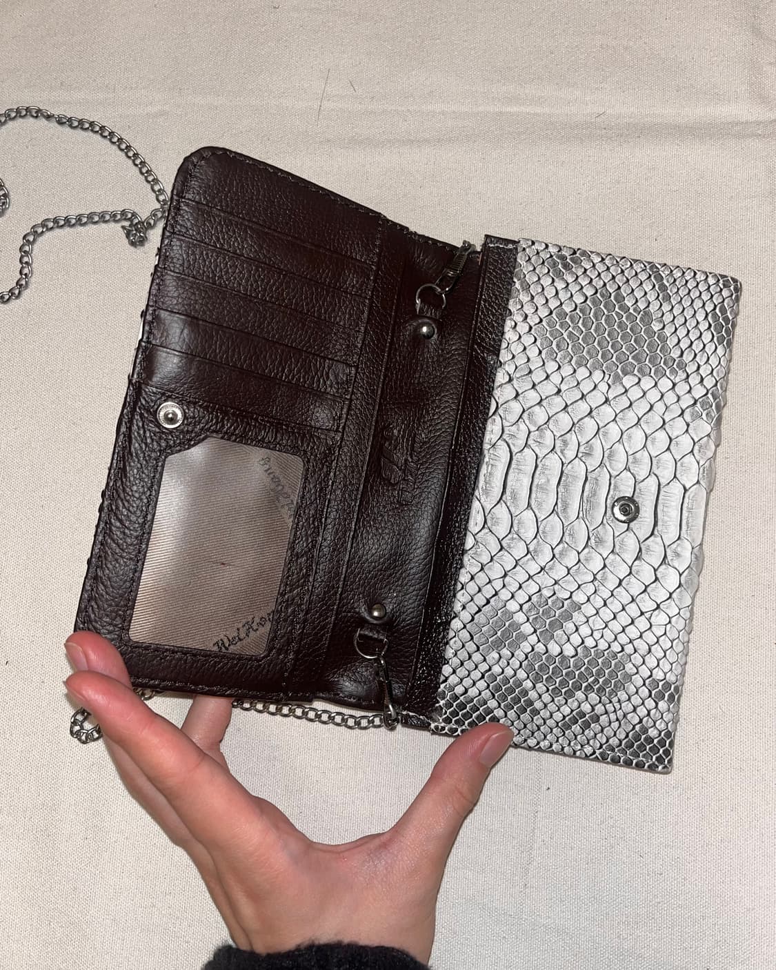 silver crocodile wallet bag 상품이미지3
