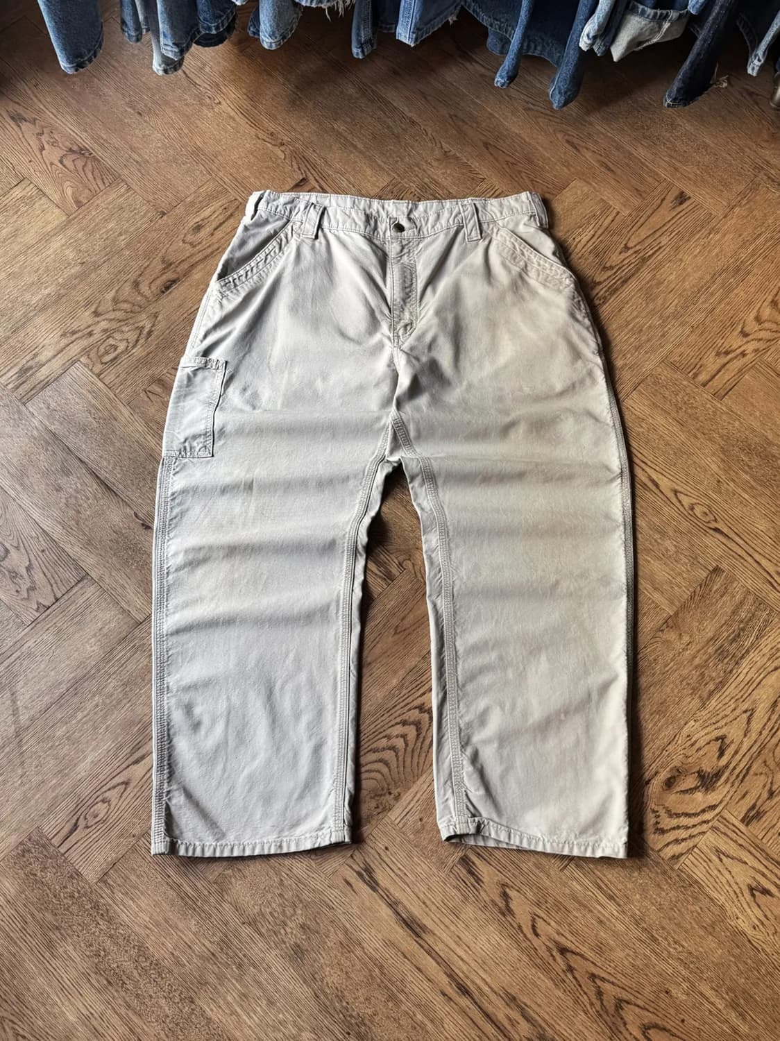 [36]칼하트 USA 탄 라이트캔버스 싱글니 카펜터 워크 팬츠 상품이미지1