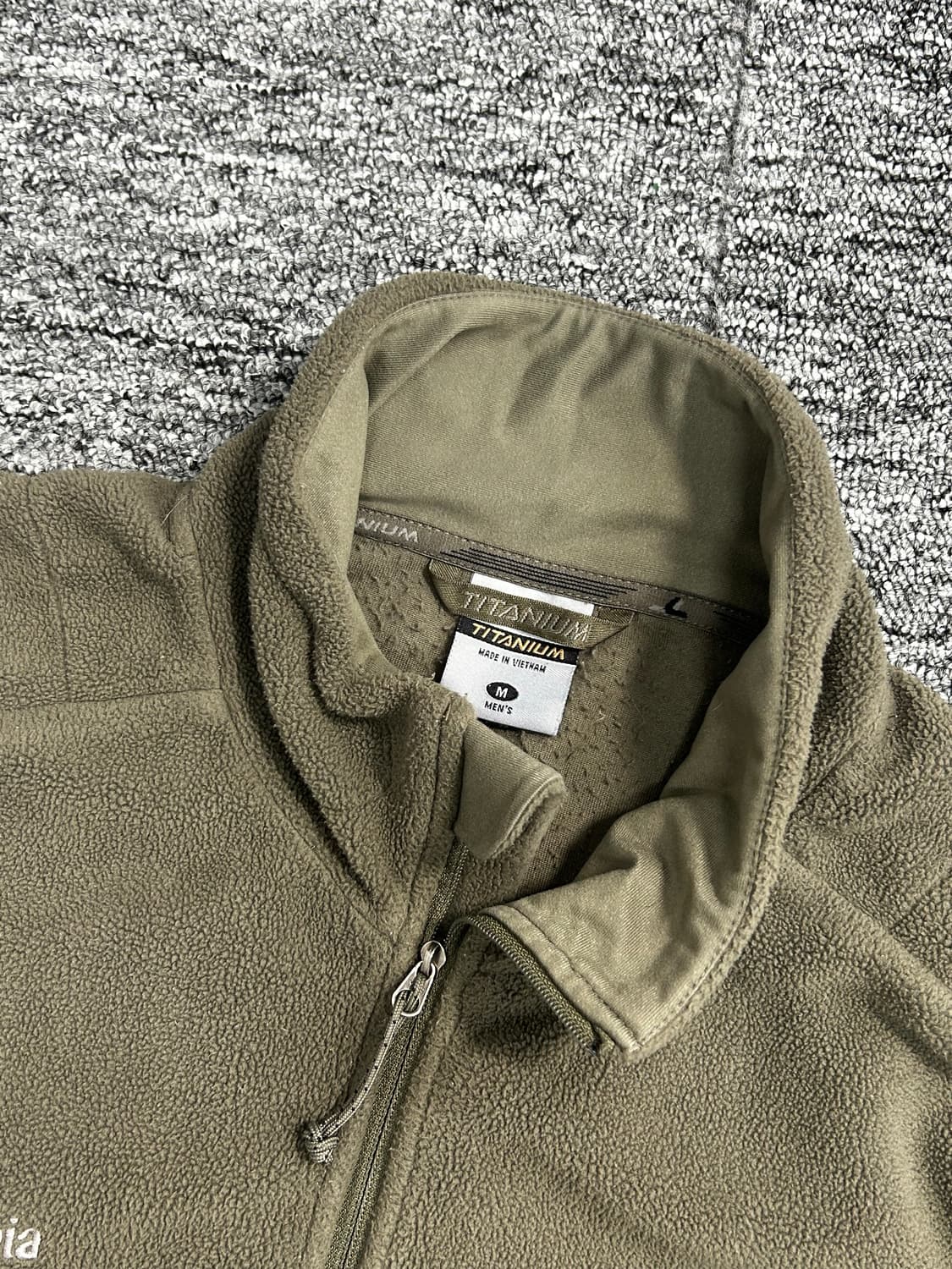 콜롬비아 카키 플리스 하프집업 M 상품이미지5