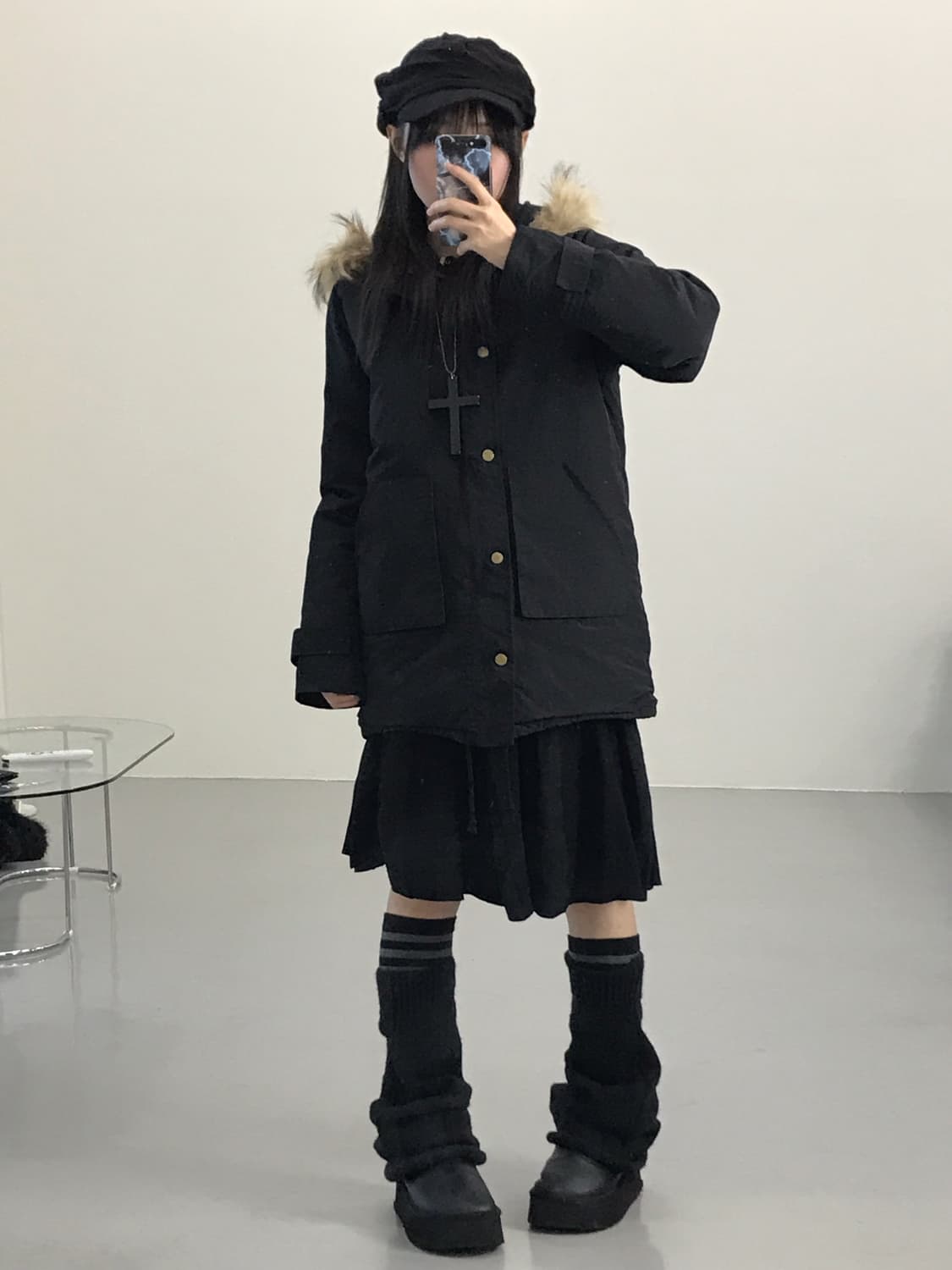 Mystic Black Nylon Puffer Jackets 상품이미지1